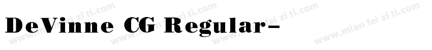 DeVinne CG Regular字体转换